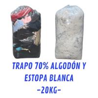 Trapo Claro Y Estopa Blanca 70% Algodón - 20kg, usado segunda mano  Argentina