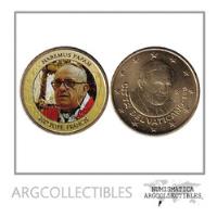 Vaticano Moneda 50 Centavos 2012 Laton Pintada Papa Francisc segunda mano  Argentina