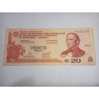 Bono Provincia Entre Rios 20 Pesos Ec#336 B (no Catalogado) segunda mano  Belén De Escobar