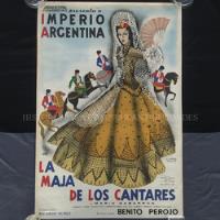 Afiche Cine La Maja De Los Cantares, Imperio Argentina, 1946 segunda mano  Argentina