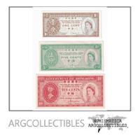 Hong Kong Billete Lotex3 1-5-10 Centavos 1961-1965 Unc, usado segunda mano  Argentina