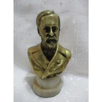 Figura Decorativa Busto Sólido Bronce Pasteur Base Mármol segunda mano  Argentina
