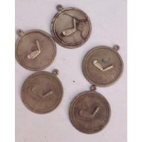 5 Llavero Medalla Golf Antiguo Bronce Lote Deporte, usado segunda mano  Argentina