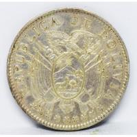 Moneda De Coleccion Bolivia 1909 Plata Maciza 1/2 Boliviano segunda mano  Argentina