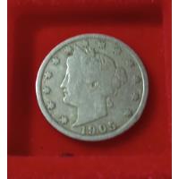 Moneda 5 Centavos Estados Unidos 1905- Liberty Nickel- Fine segunda mano  Argentina