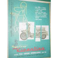 Publicidad Motocicletas Motos Vicentina Modelo 1960 Lujo segunda mano  Argentina