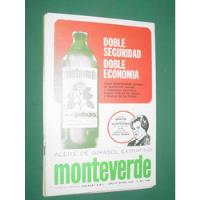 Publicidad Aceite De Girasol Monteverde Bacacay Botella segunda mano  Argentina