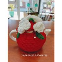 Tetera De Cerámica Con Funda Al Crochet segunda mano  Argentina