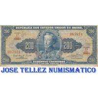 Brasil Billete 200 Cruzeiros Año 1944 B+ Palermo segunda mano  Argentina