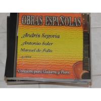 Cd1552 - Obras Españolas - Guitarra Y Piano Segovia , usado segunda mano  Argentina