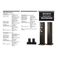 Parlantes Torres Sistema De Sonido Sony Ss-fcr4000 Consultar segunda mano  Argentina