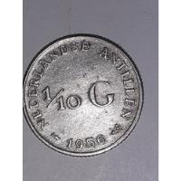 Usado, Moneda Neerlandés Antillen De 1/10 Gulden De 1956 De Plata segunda mano  Argentina