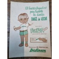 Antiguo Cartel Publicitario Dentifrico Sabor Dulce De Leche segunda mano  Argentina