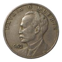 Repúbica De Cuba 20 Centavos 1962 José Martí - Km#31 segunda mano  Argentina