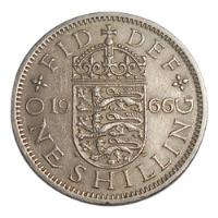 Usado, Gran Bretaña  One Shilling 1966 - Km#904 - Elizabeth Il segunda mano  Argentina