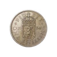 Gran Bretaña  One Shilling 1954 - Km#904 - Elizabeth Il segunda mano  Argentina