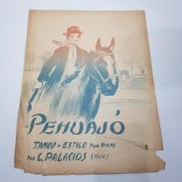 Usado, Antigua Partitura Tango Piano Pehuajo L. Palacios Mag 60574 segunda mano  Argentina