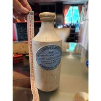 Porron Botella Ceramica Cerveza Antiguo Doble Etiqueta, usado segunda mano  Argentina