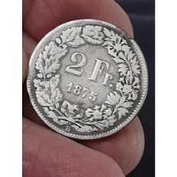 Moneda Suiza 2 Francos 1875 B Ref 321 Carpeta 3 segunda mano  Argentina