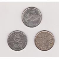 Lote 3 Moneda Argentina 2$ Convencion+ Eva Peron+malvinas segunda mano  Argentina
