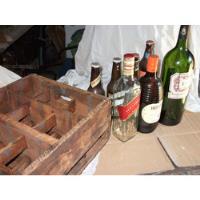 Cajón De Madera Antiguo Y Botellas. Decoración. segunda mano  Argentina