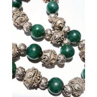 Collar Plata Perlas De Jade Imperial Nepal Etnografico  segunda mano  Argentina