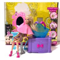 Muñeca Barbie Hairtastic Color And Wash Salon Playset Orig. segunda mano  Argentina