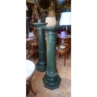 Antiguo Pedestal Marmol Verde Alpe $$×c/u  No Envio N426 segunda mano  Argentina