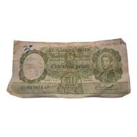 Antiguo Billete Banco Nacional Argentina 50 Pesos Serie D segunda mano  Flores