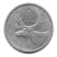 Canadá Moneda De 25 Centavos De Plata Año 1957 Km 52 - Xf- segunda mano  Argentina