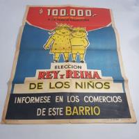 Antiguo Afiche Carnaval 1940 Elección Niño Rey Mag 60988 segunda mano  Argentina