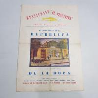 La Boca Antiguo Menú El Pescadito 1925 Trapiche Mag 60978, usado segunda mano  Argentina