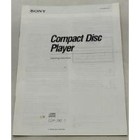 Manual Usuario Compactera Sony Cdp-790 Cd Player segunda mano  Argentina