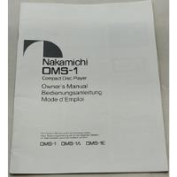Manual Usuario Compactera Nakamichi Oms-1 Cd Player, usado segunda mano  Argentina