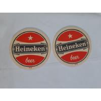 2 Antiguos Posavasos Publicidad Cerveza Heineken, Rojos, usado segunda mano  Argentina