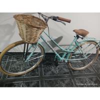 Bicicleta De Dama Vintage Con Canasto De Mimbre segunda mano  Flores