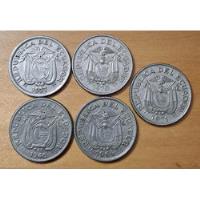 Ecuador X 5 Monedas Dif Años Incluye 1 Sucre 1937. segunda mano  Argentina