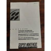 Manual Original Super Nintendo Snes segunda mano  Argentina