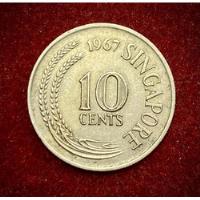 Moneda 10 Centavos Singapur 1967 Km 3 Caballito De Mar segunda mano  Argentina