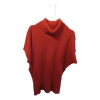 Usado, Sweater Dama Lanilla Rojo Cuello Polera Talle Unico segunda mano  Argentina