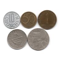 Austria Lote 5 Monedas 10, 50 Groschen 1, 5, 10 Schilling segunda mano  Argentina