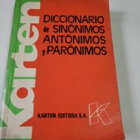 Libro,diccionario De Sinonimos,antonimos Y Paronimos,karten segunda mano  Argentina