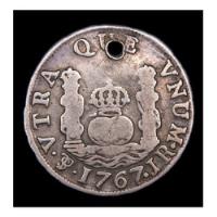 Potosí 1 Real 1767 Carlos Iii Bueno Plata Cj 61.1.1 Perf. segunda mano  Argentina