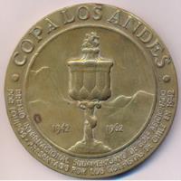 Medalla Grande Deporte Golf Copa Los Andes 1962 Premio 75 Mm, usado segunda mano  Argentina