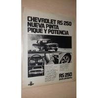 P553 Clipping Publicidad Automovil Chevrolet Rs250 Año 1974 segunda mano  Argentina