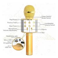 Micrófono Inalámbrico Portátil Bluetooth Karaoke Dorado segunda mano  Argentina