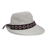 Sombrero Verano Playa Blanco Ala Irregular Dama Talle 56, usado segunda mano  Argentina