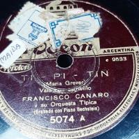 Pasta Francisco Canaro Orq Tip Piano Bechstein Odeon C530 segunda mano  Argentina