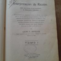 Recetas Medicina Farmacia Defelice La Plata 1927 T 1 Y 2 E8 segunda mano  Argentina