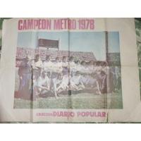 Poster De Quilmes Campeon - Diario Popular - Año 1978 segunda mano  Argentina